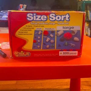 Primary Concepts  size sort educational  learning game.